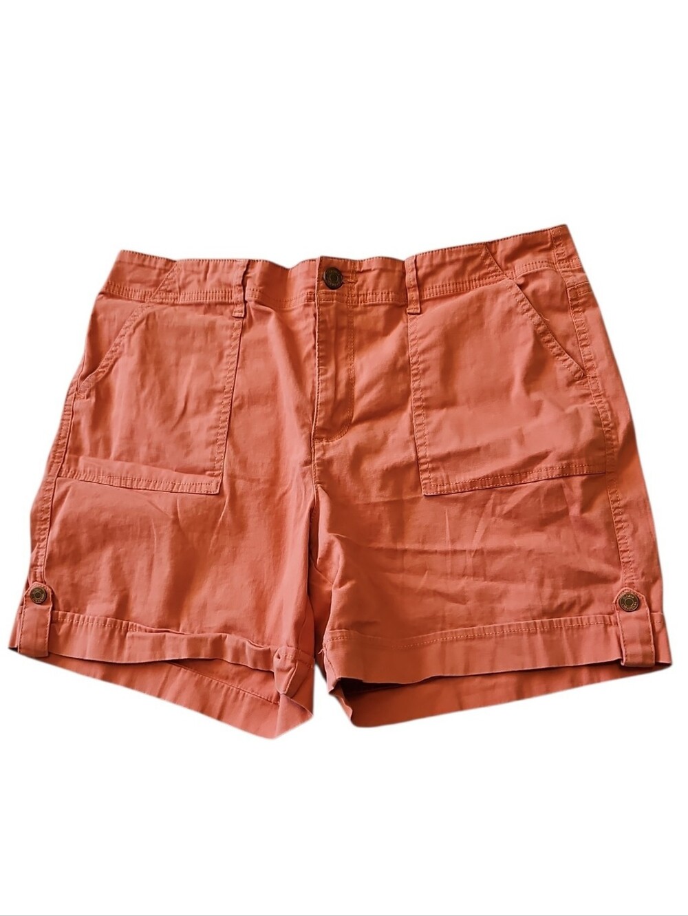 Women's Casual Cargo Shorts in Coral Gloria Vanderbilt Size 12